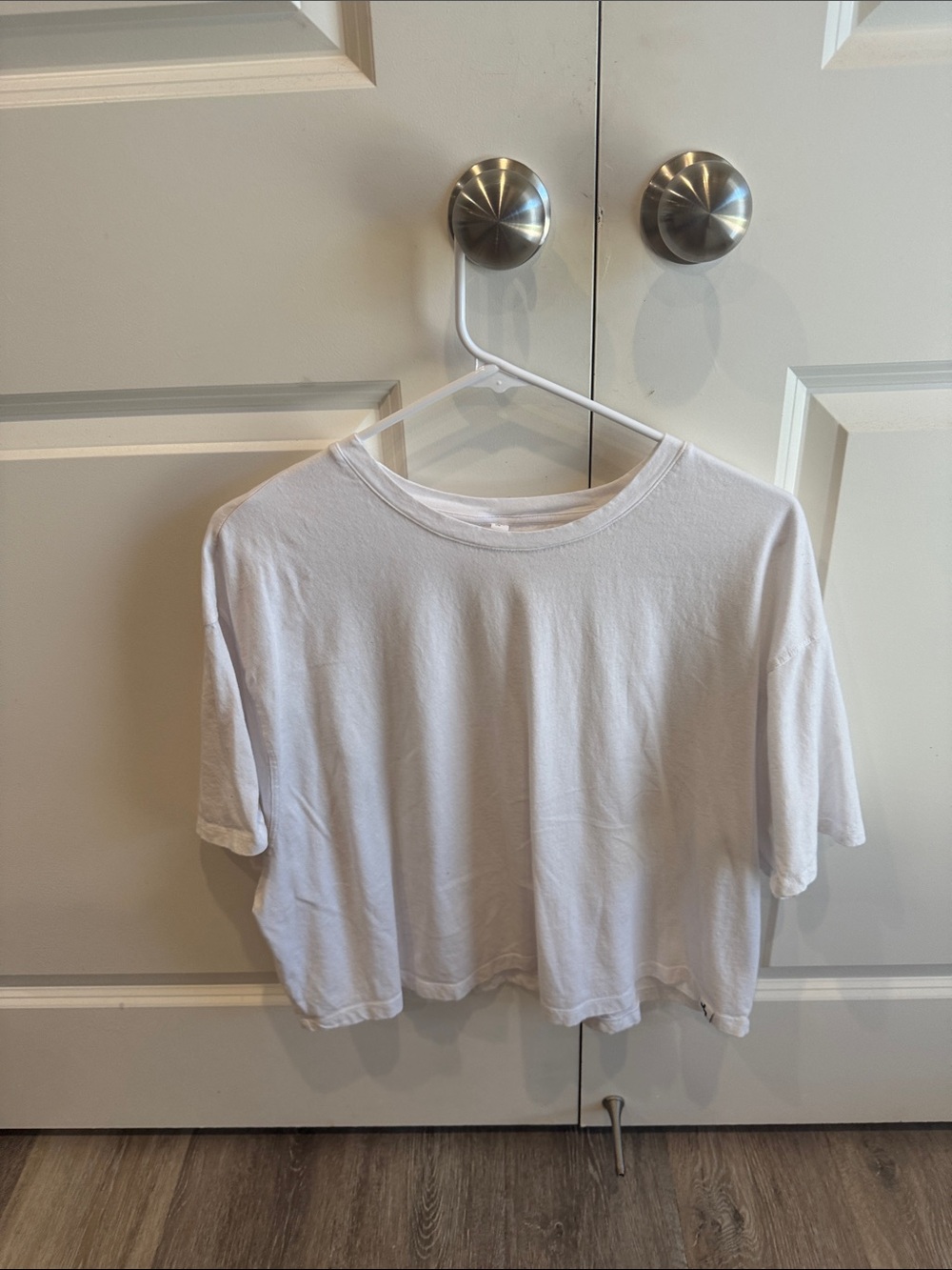 Target White Cropped Crewneck T-Shirt